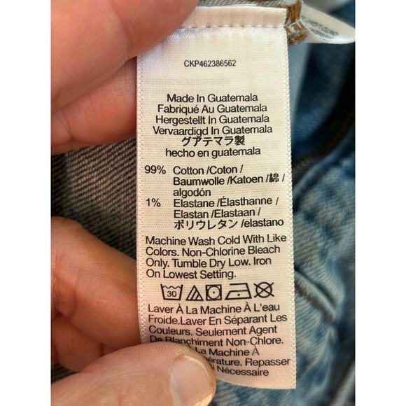 Madewell The Perfect Vintage Straight Jean Knee Rip Edition Size 31 - Picture 8 of 9